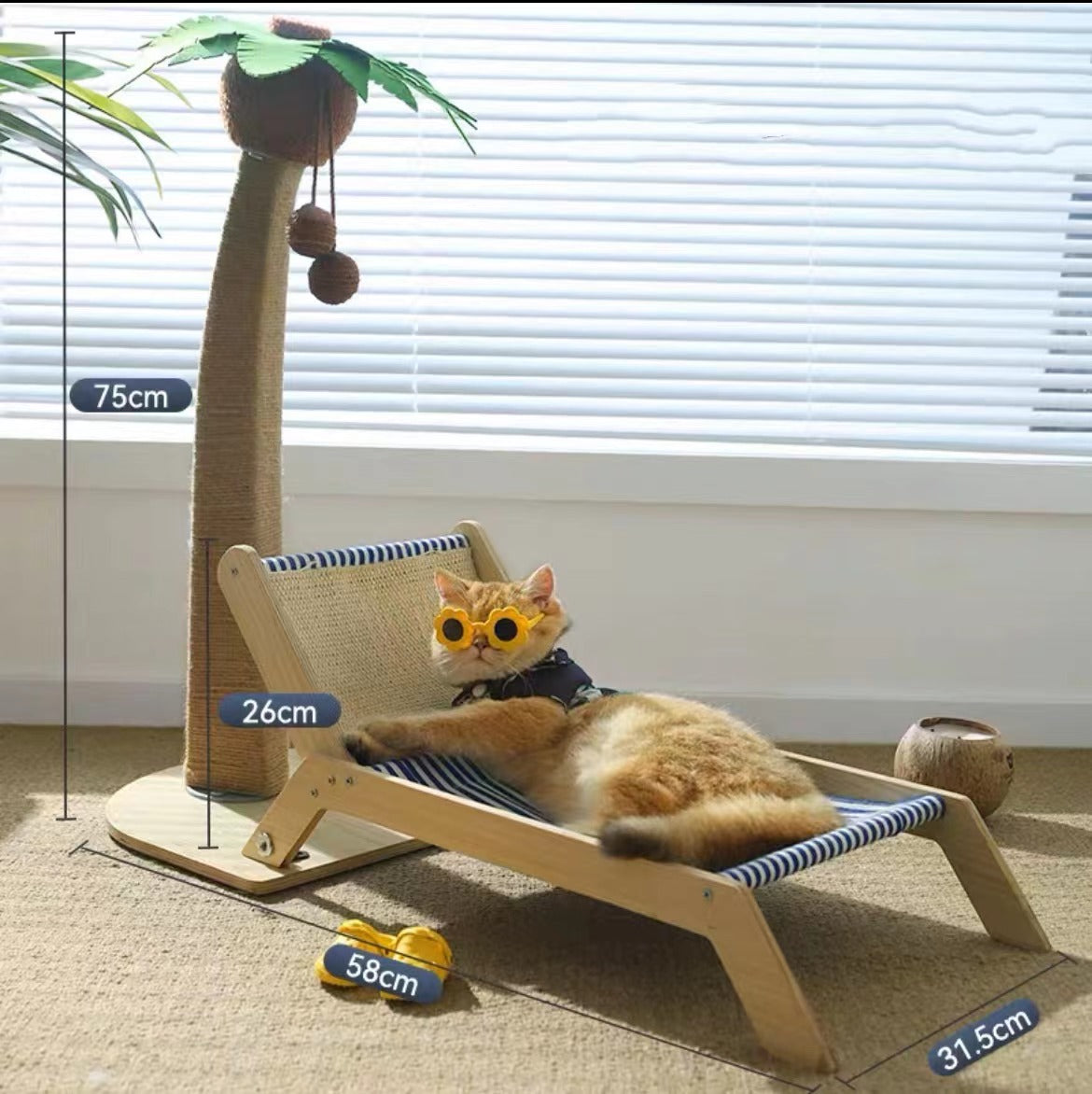 Cat Furniture Pet Chair Cat Sofa Cat Scratcher Cardboard Cat Scratch Lounge & Cat Scratching Pad with Durable Corrugated Bed for Cats Cat Toy Cat sofa