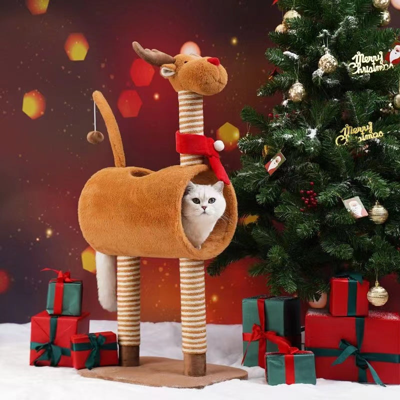 Christmas theme cat climbing frame