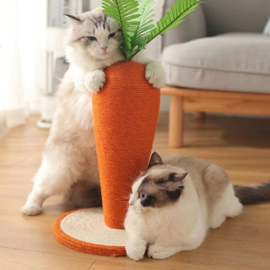 Cat scratching tree, carrot-shaped, fun scratching toy