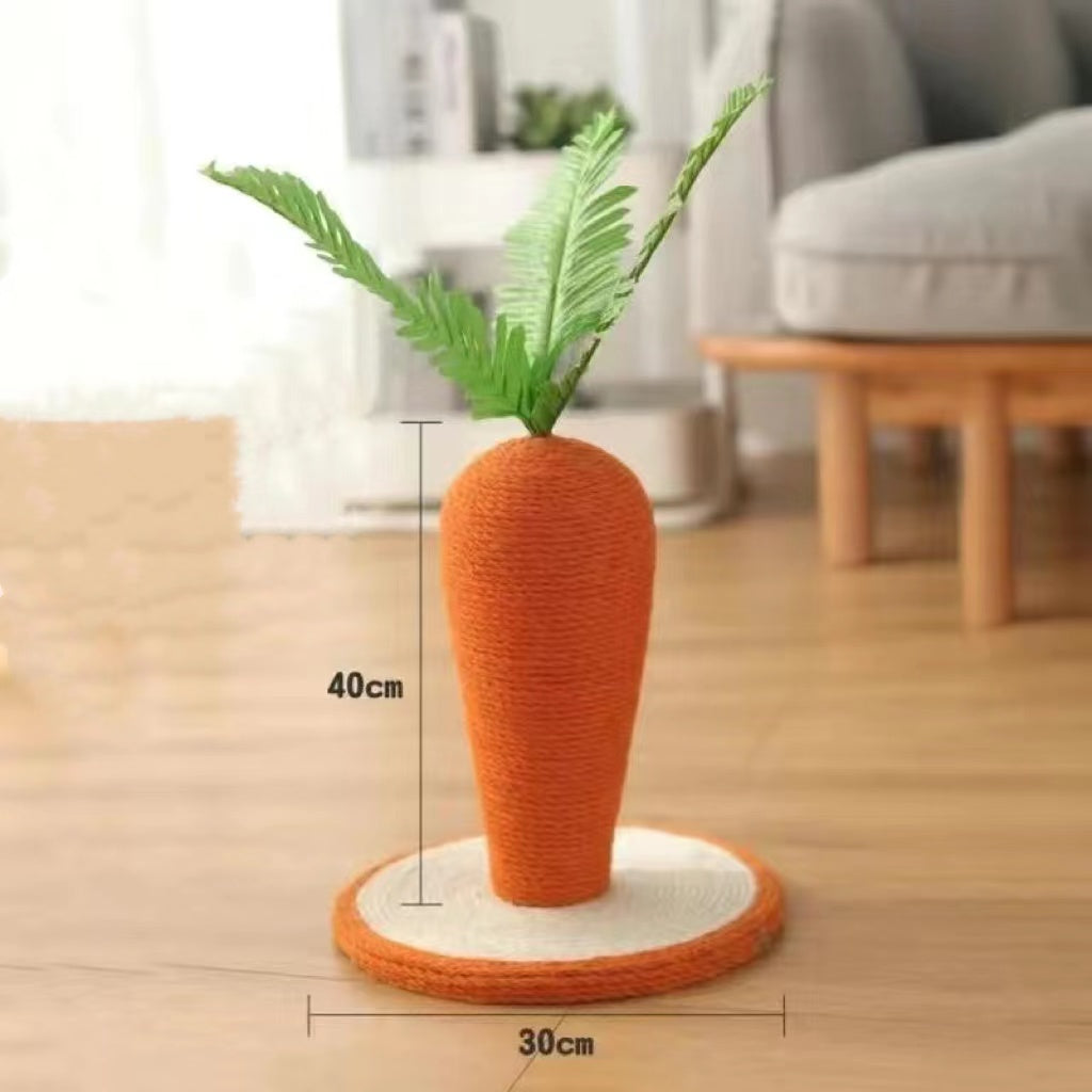 Cat scratching tree, carrot-shaped, fun scratching toy