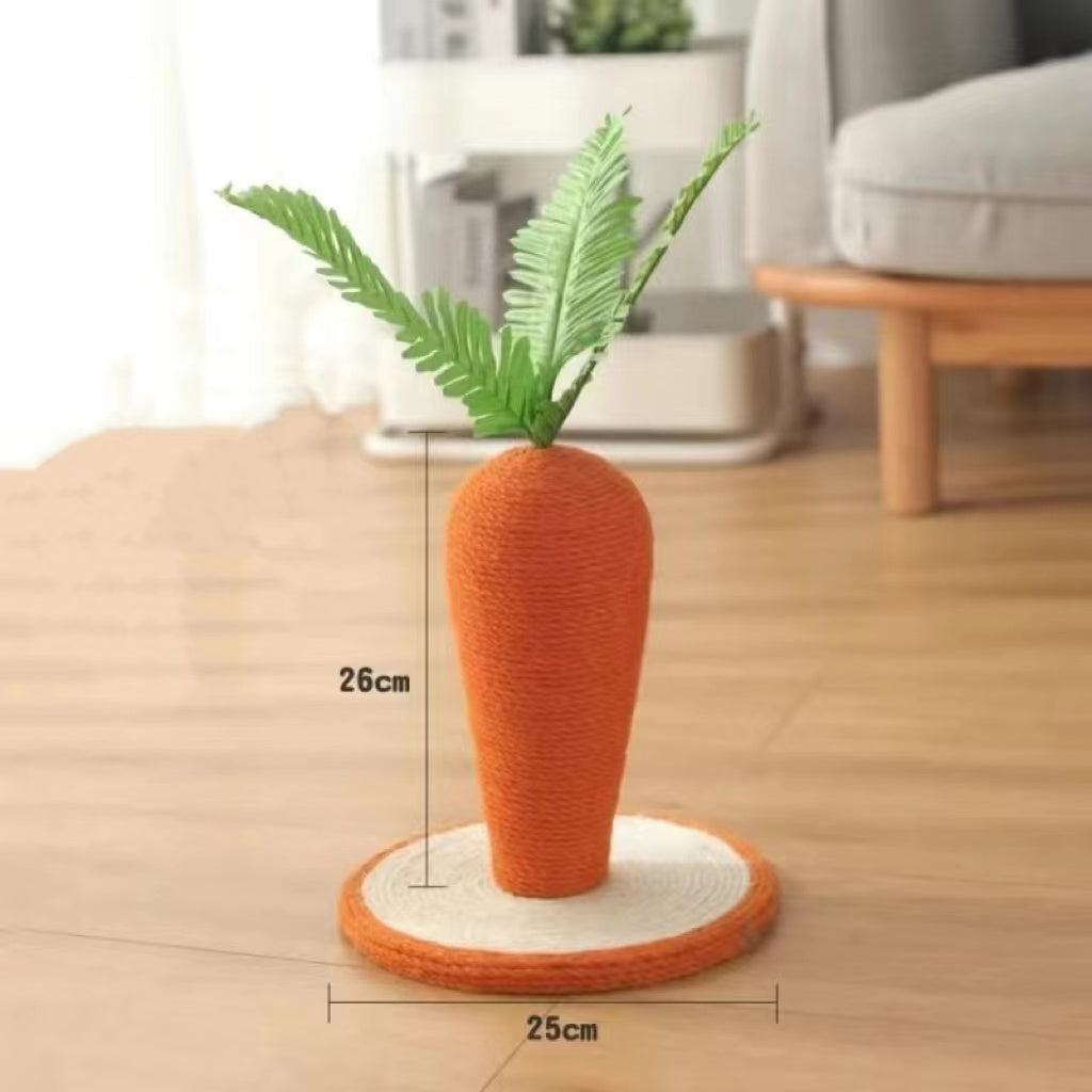 Cat scratching tree, carrot-shaped, fun scratching toy