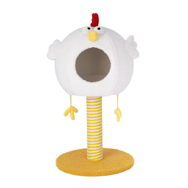 Chick-shaped cat bed