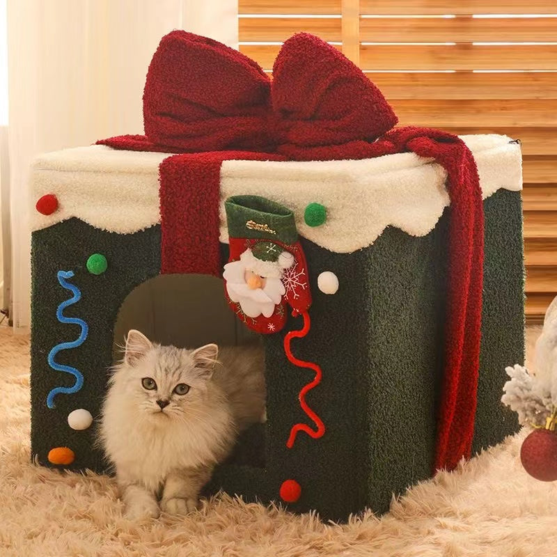 Christmas cat nest
