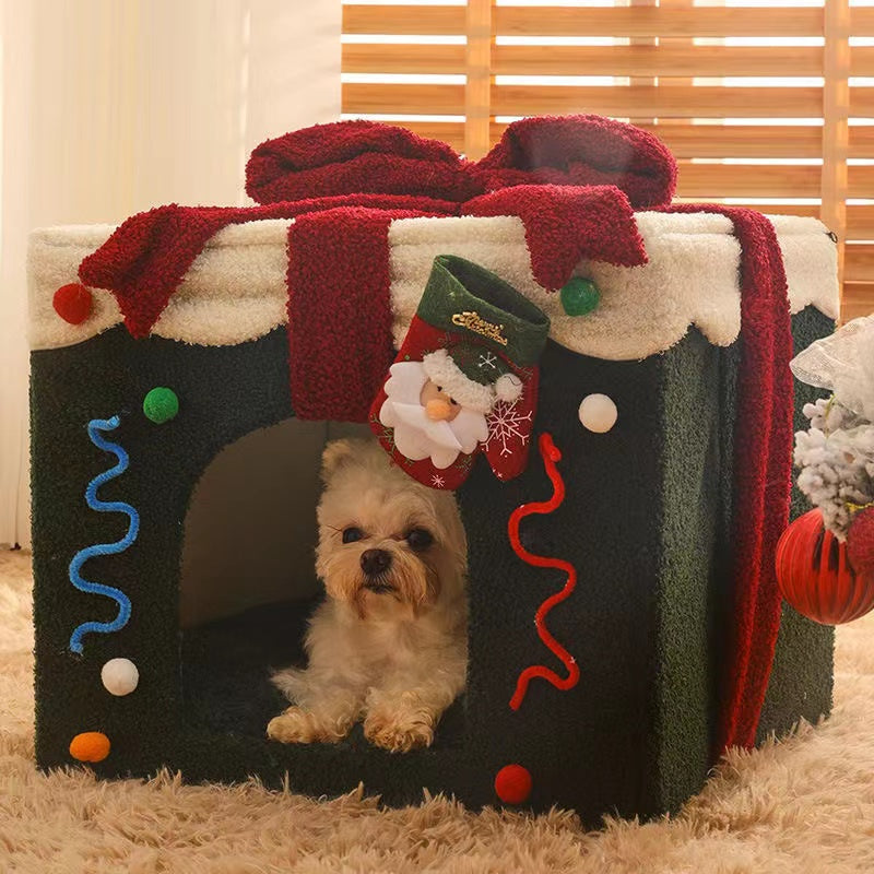 Christmas cat nest