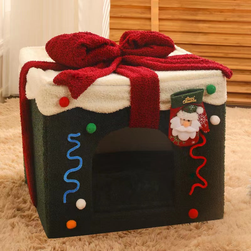 Christmas cat nest