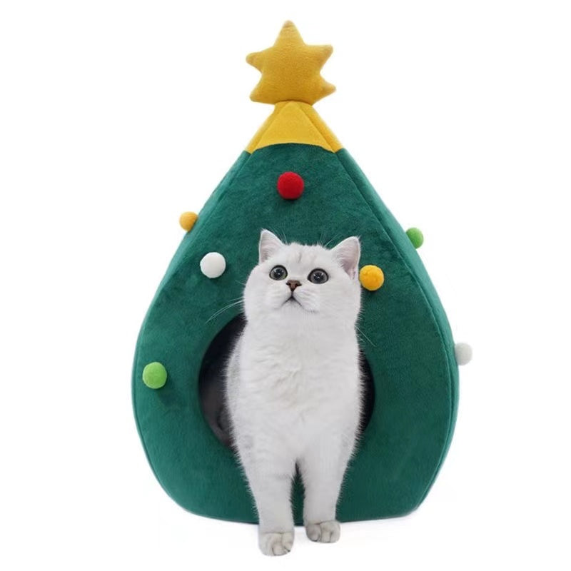 Christmas cat nest